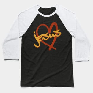 I Love Jesus Vintage 80's & 90's Dijon and Orange Baseball T-Shirt